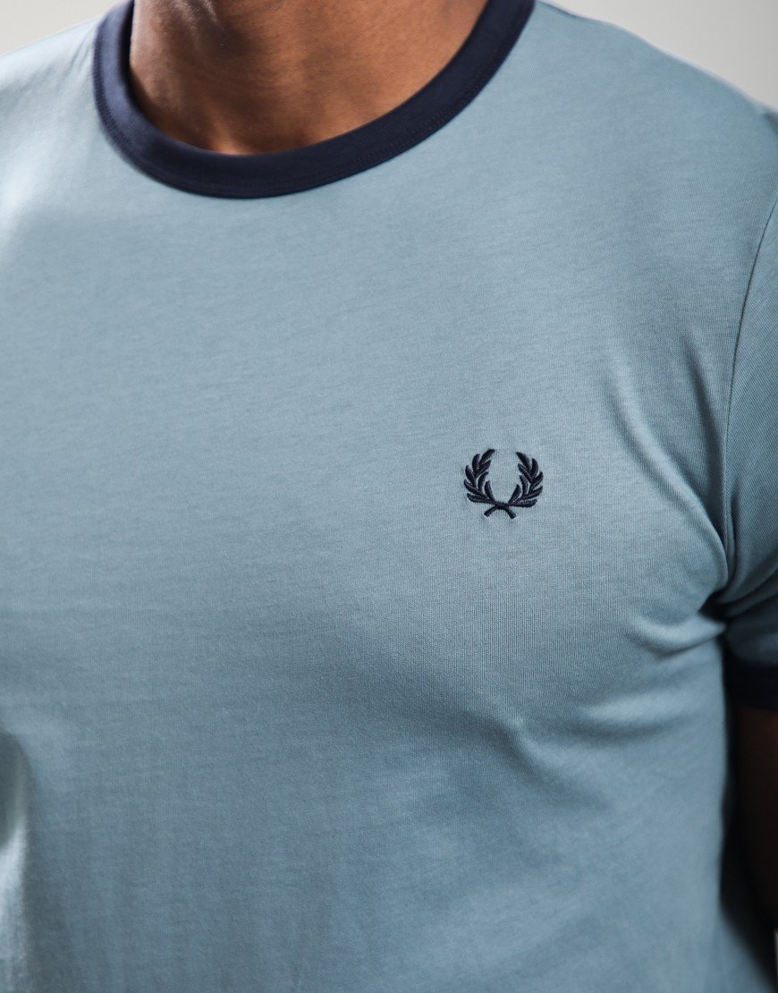 Fred Perry Ringer T-Shirt Stockport Blue/Navy