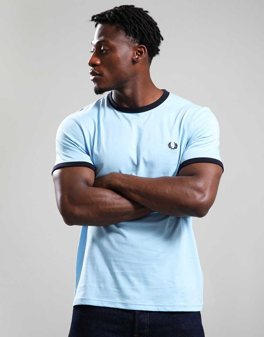 Fred Perry Ringer T-Shirt Track Blue