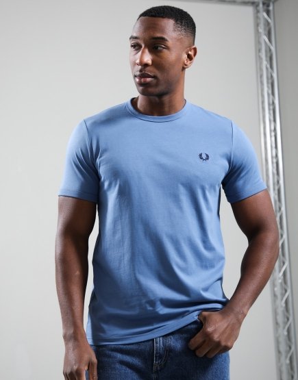 Fred Perry Ringer T-Shirt Ace Blue