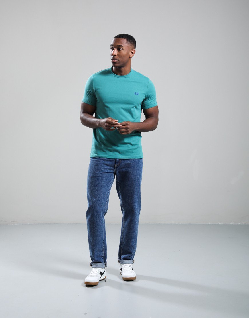 Fred Perry Ringer T-Shirt Deep Mint