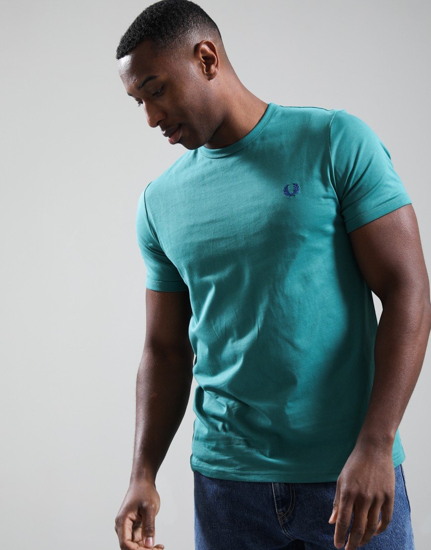 Fred Perry Ringer T-Shirt Deep Mint