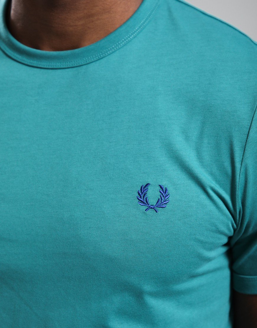 Fred Perry Ringer T-Shirt Deep Mint