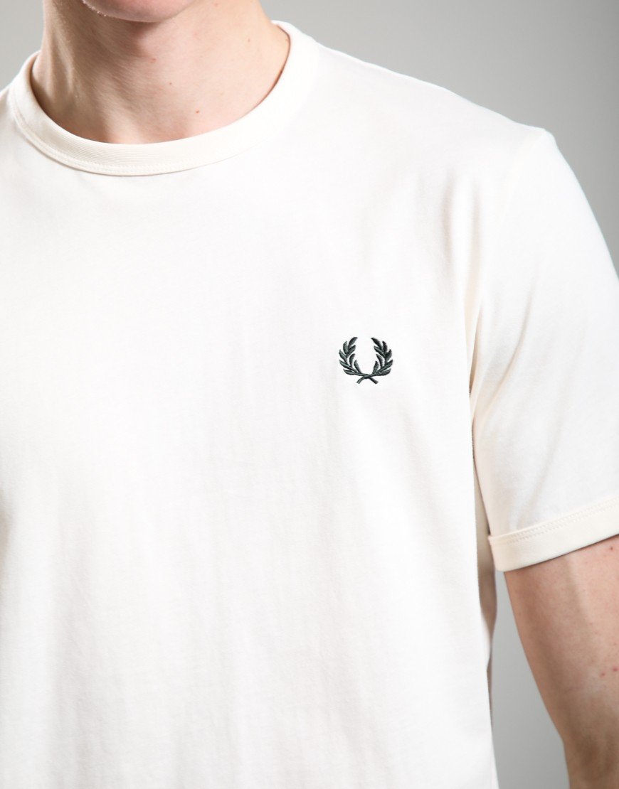 Fred Perry Ringer T-Shirt Ecru