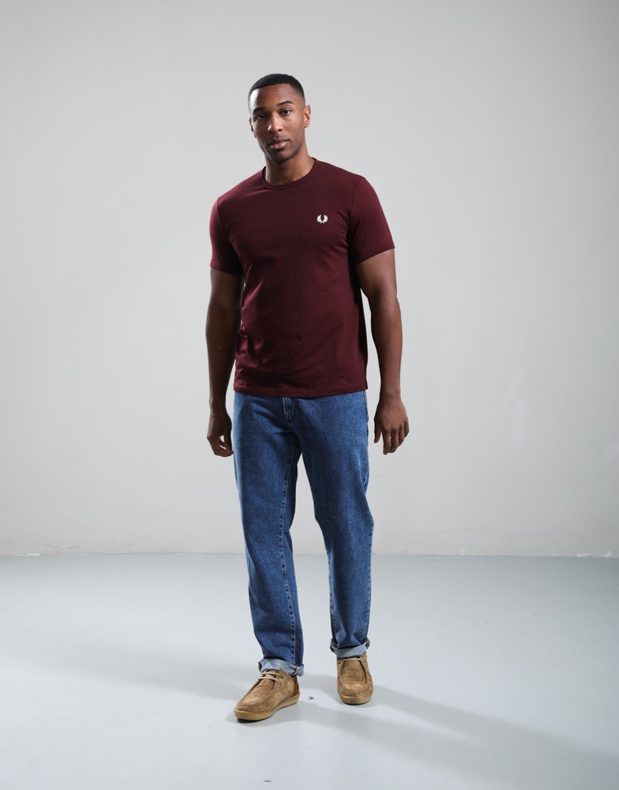 Fred Perry Ringer T-Shirt Oxblood