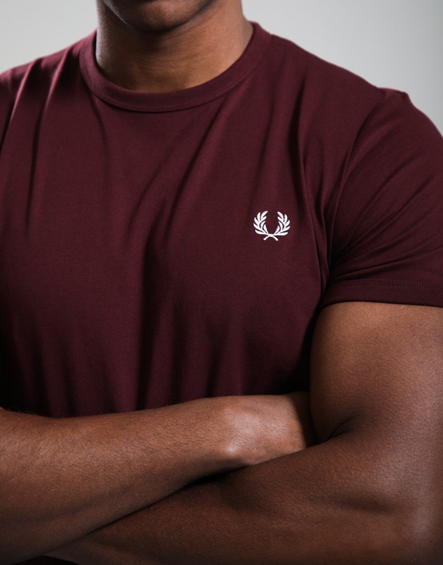 Fred Perry Ringer T-Shirt Oxblood