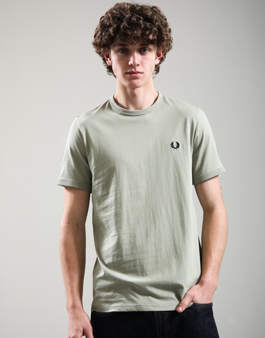 Fred Perry Ringer T-Shirt Seagrass