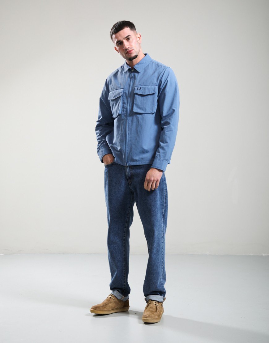 Fred Perry Ripstop Pocket Overshirt Ace Blue