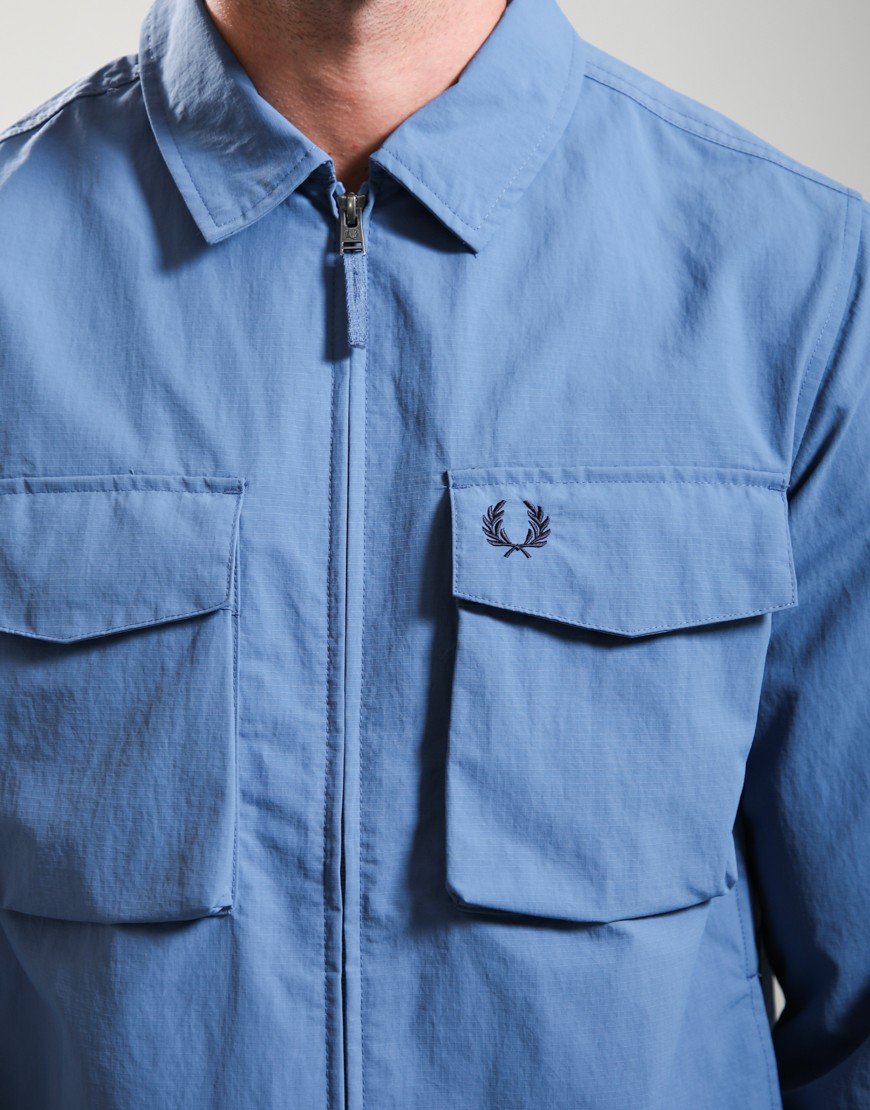 Fred Perry Ripstop Pocket Overshirt Ace Blue