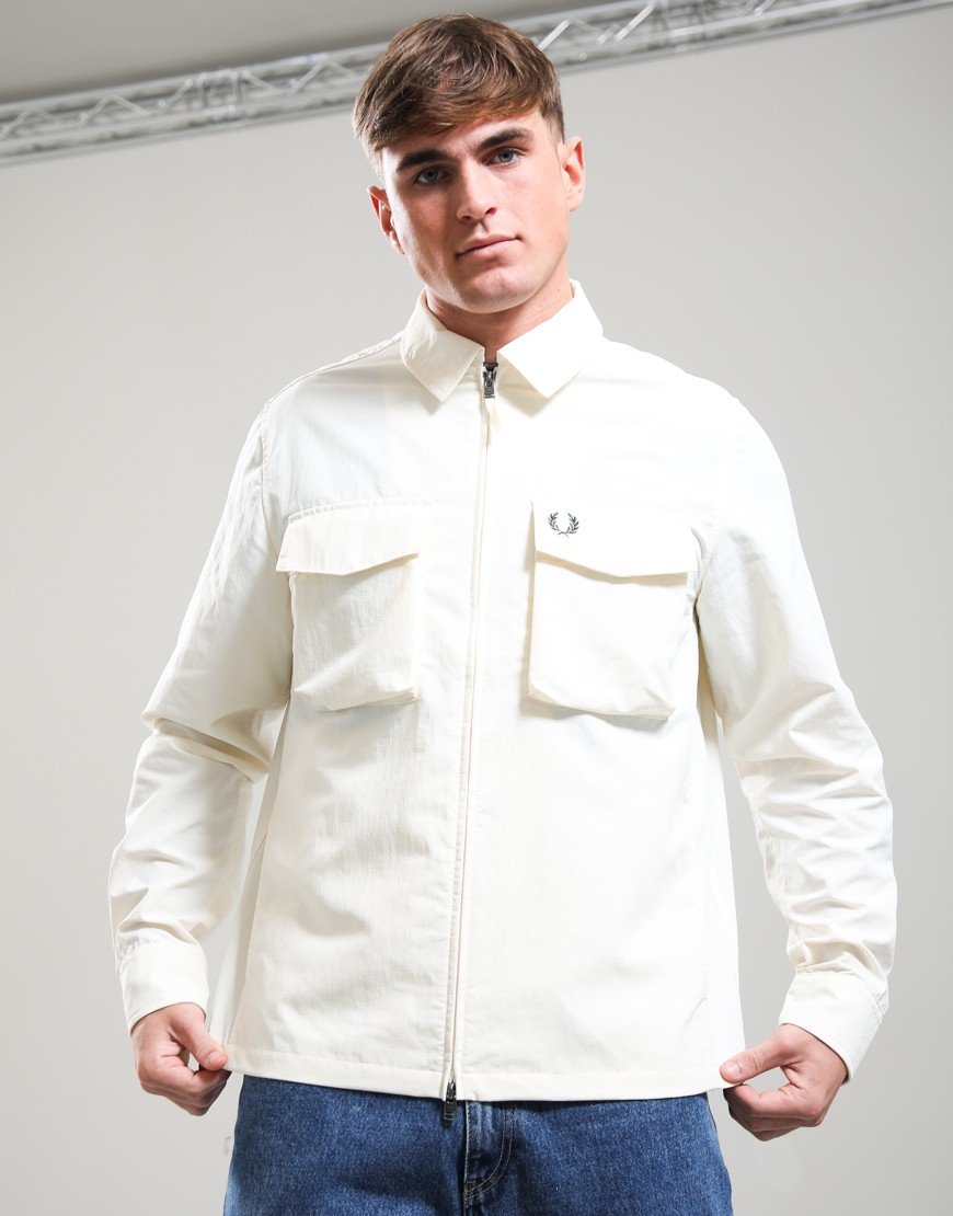 Fred Perry Ripstop Pocket Overshirt Ecru