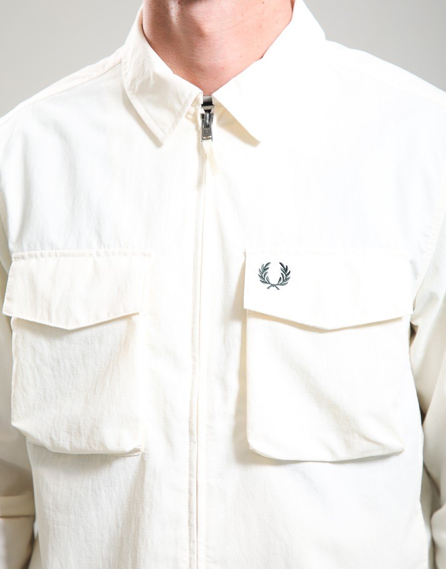 Fred Perry Ripstop Pocket Overshirt Ecru