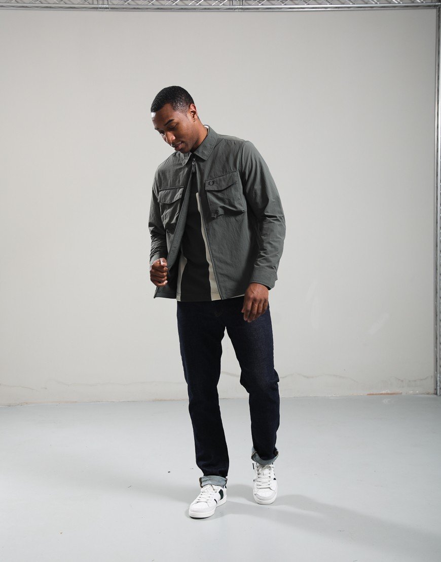 Fred Perry Ripstop Pocket Overshirt Field Green