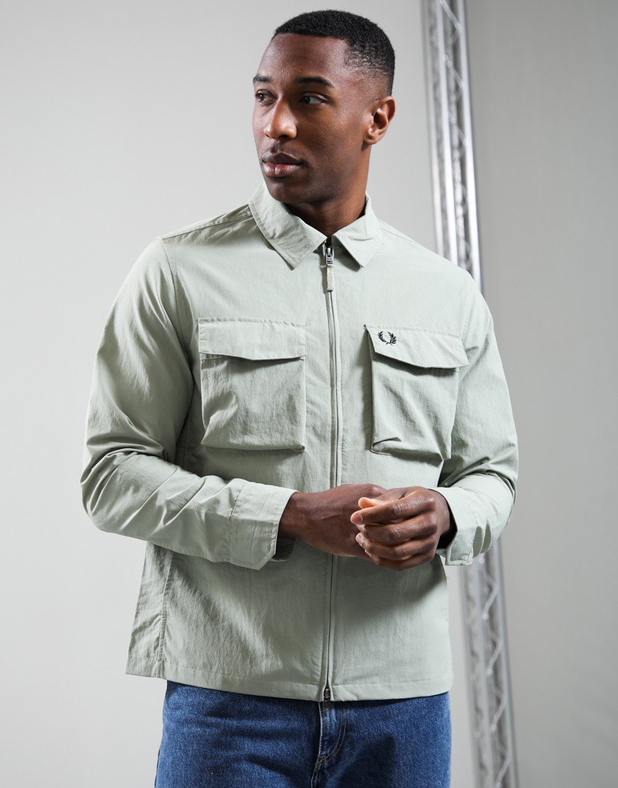  Fred Perry Ripstop Pocket Overshirt Seagrass