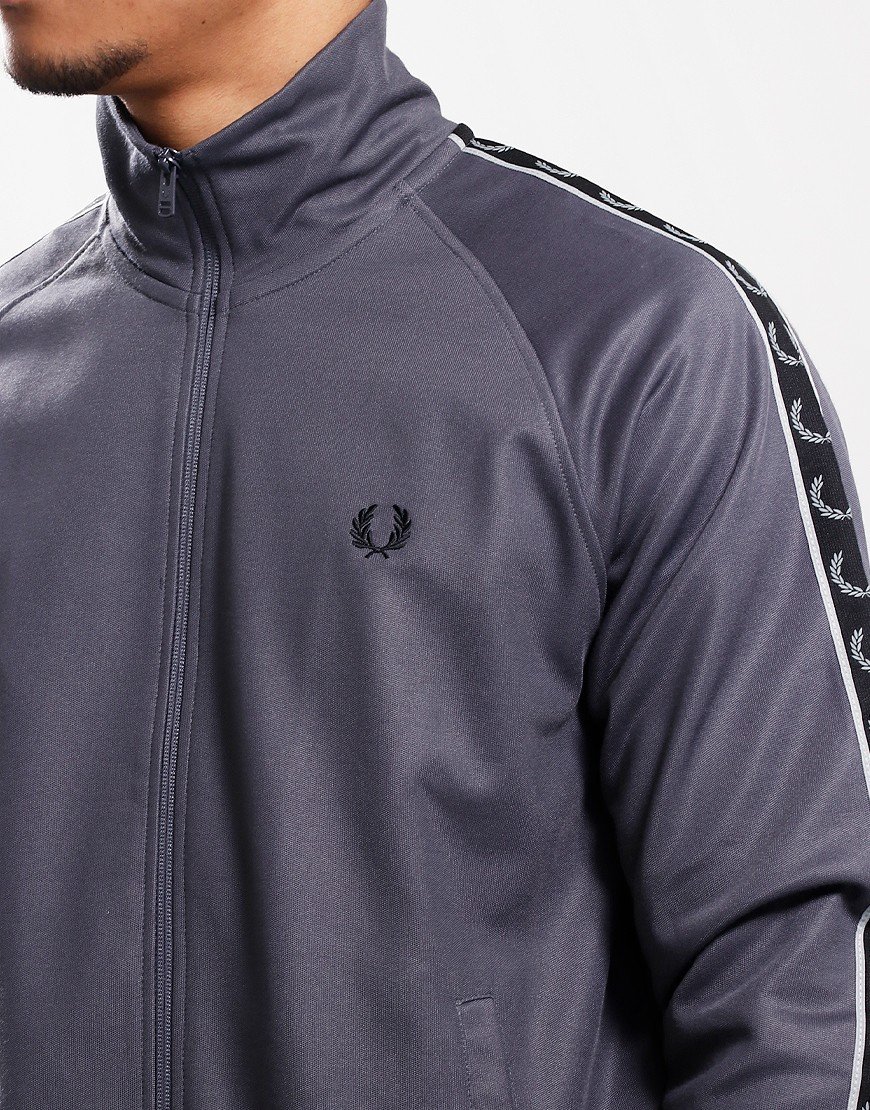 Fred Perry Seas Tape Track Top Gunmetal - Terraces Menswear