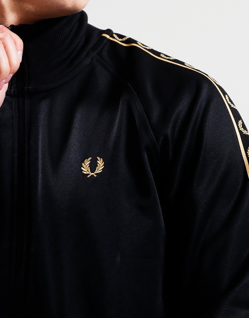 Fred Perry Seasonal Tape Track Top Black/1964 Gold