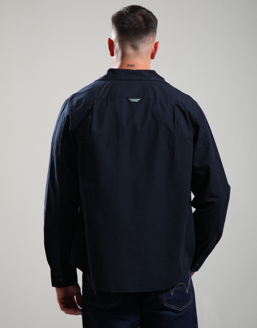Fred Perry Snap Front Overshirt Navy