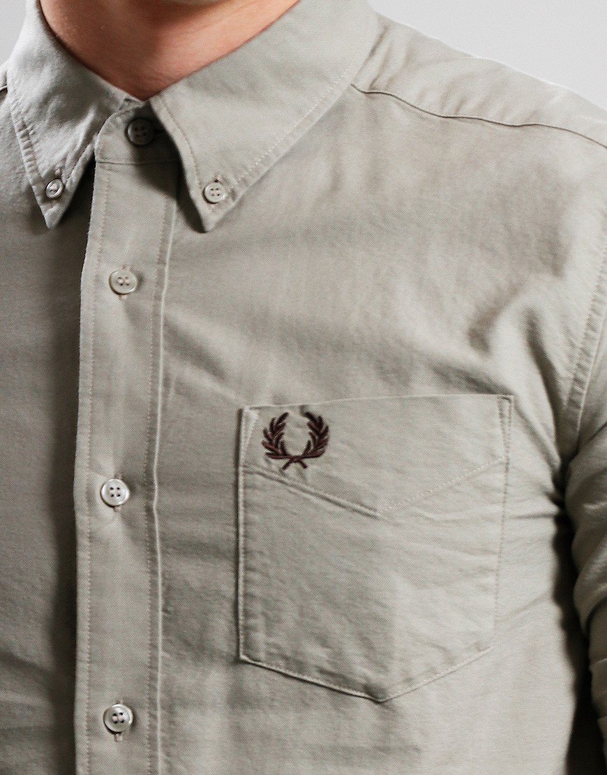 Fred Perry Oxford Shirt Warm Grey