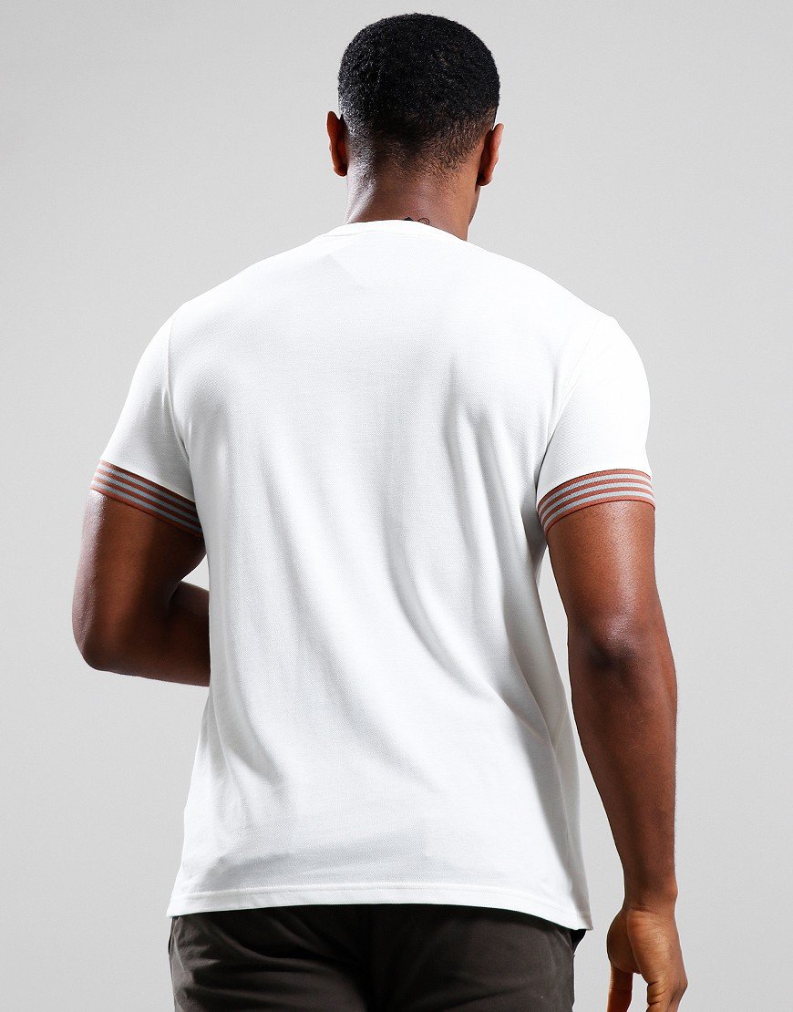 ★FRED PERRY★ Sharp Stripe Cuff T-Shirt Light Ecru AFPM2517 Striped Cuff T-Shirt - Light Ecru | Men's T-Shirts
