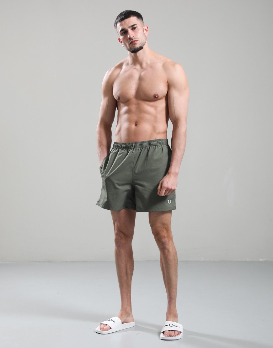Fred Perry Swim Shorts Laurel Wreath Green