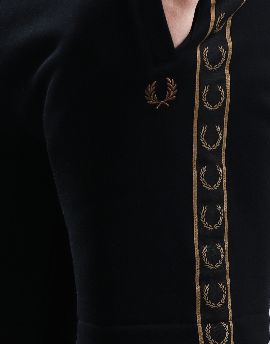 Fred Perry Tape Sweat Shorts Black/Warm Stone