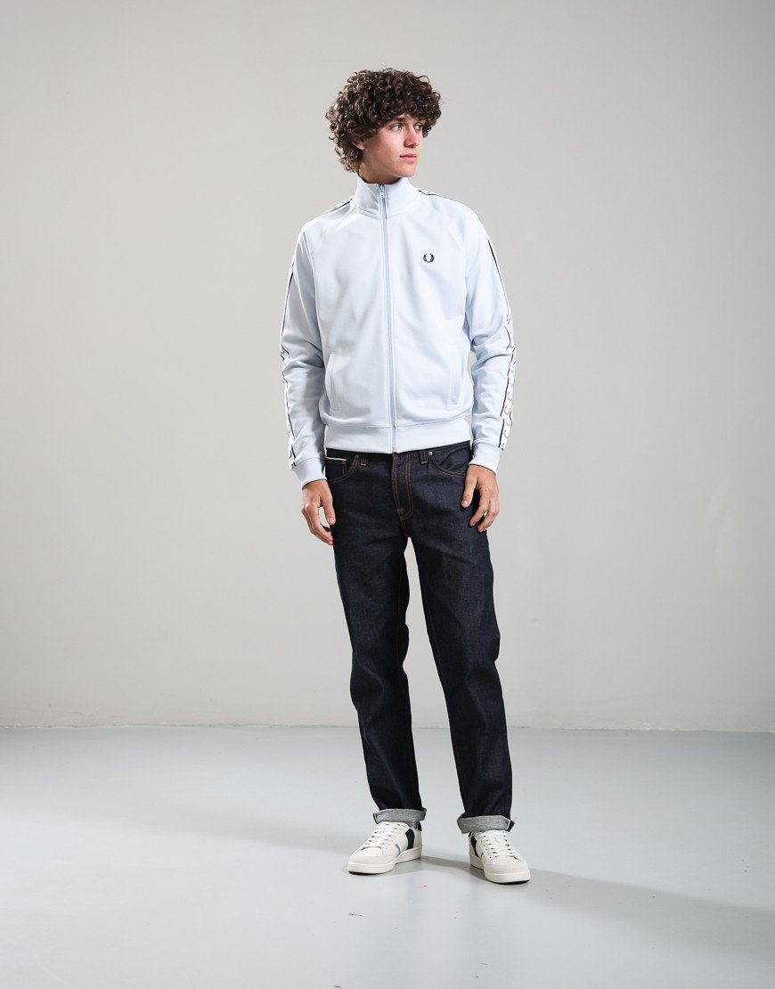 Fred Perry Contrast Tape Track Jacket Dusky Blue