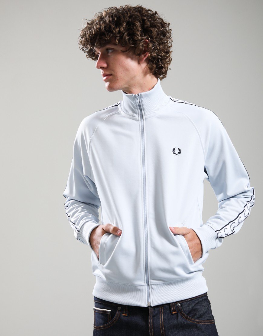 Fred Perry Contrast Tape Track Jacket Dusky Blue