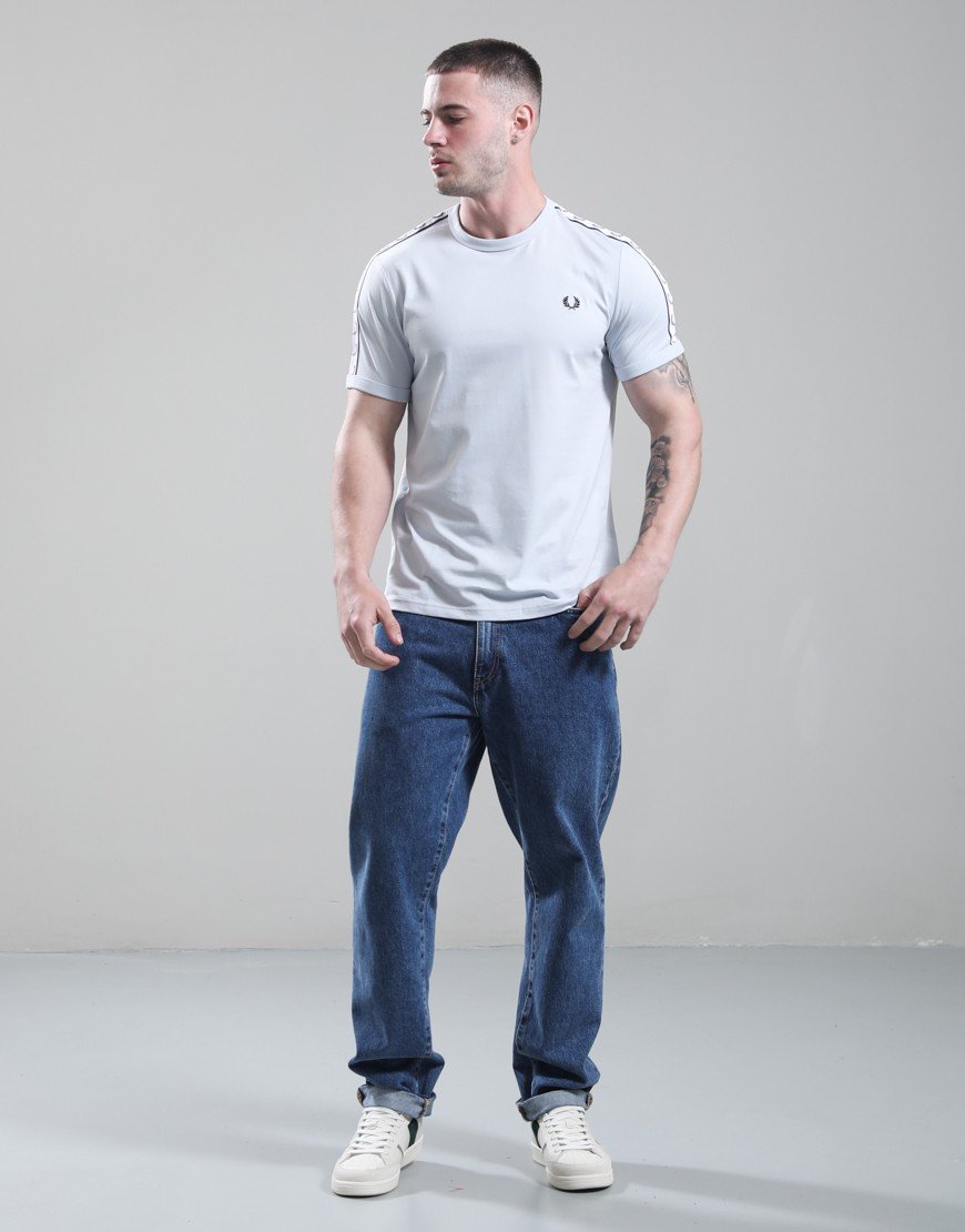Fred Perry Taped Ringer T-Shirt Dusky Blue