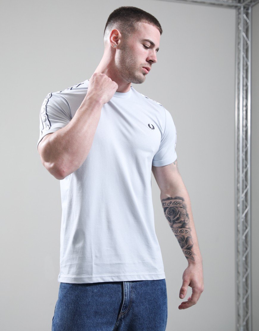 Fred Perry Taped Ringer T-Shirt Dusky Blue