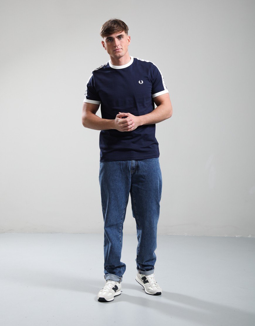 Fred Perry Taped Ringer T-Shirt Carbon Blue