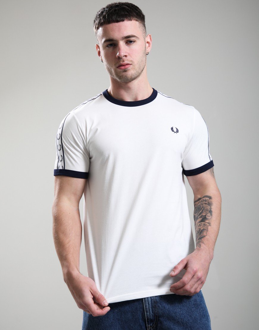 Fred Perry Taped Ringer T-shirt Snow White