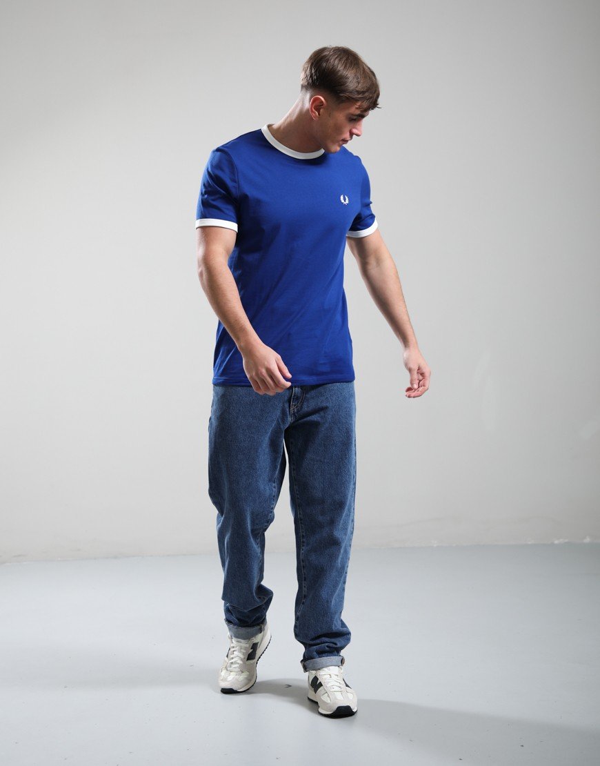 Fred Perry Ringer T-Shirt Soho Eclipse/Snow White