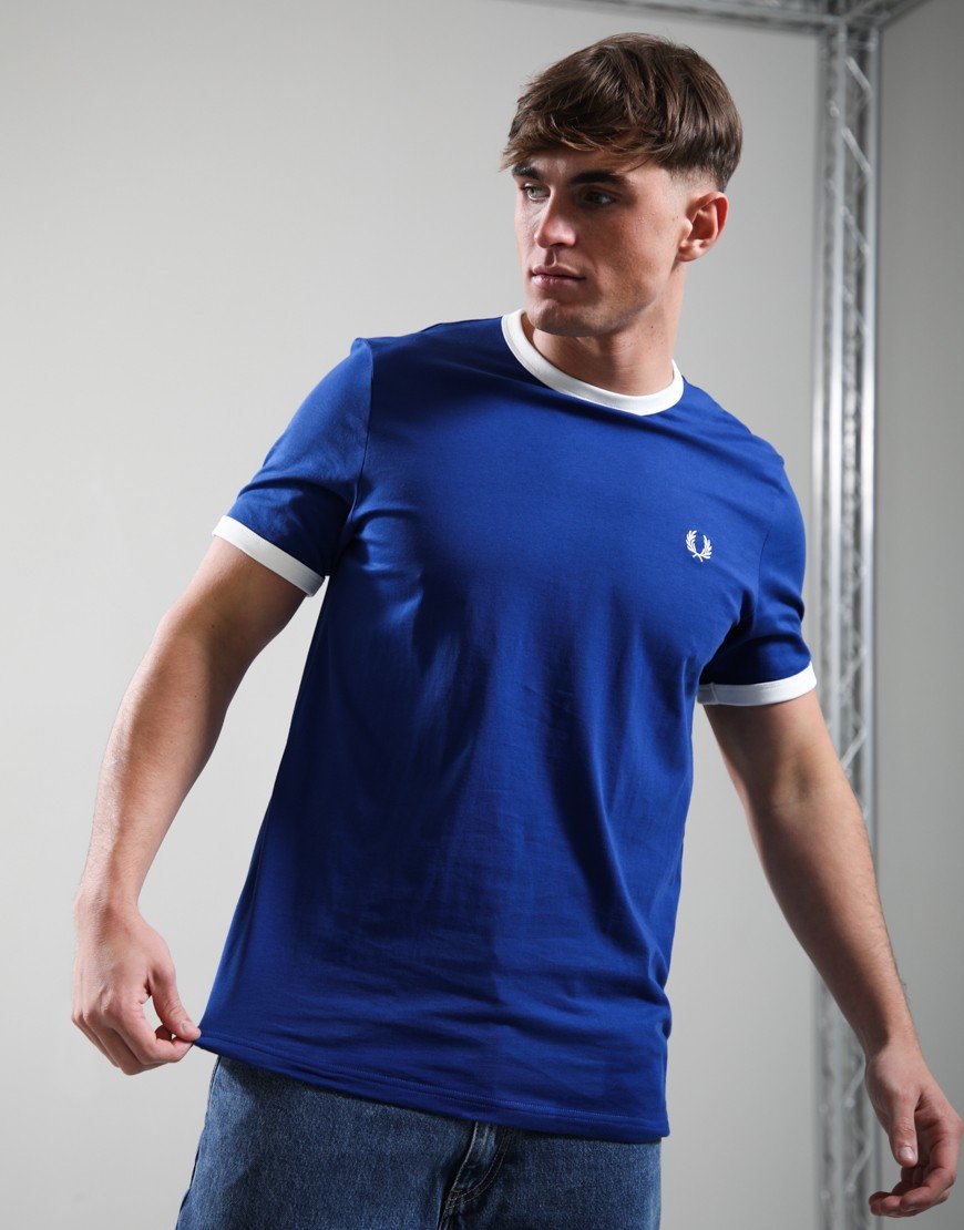Fred Perry Ringer T-Shirt Soho Eclipse/Snow White