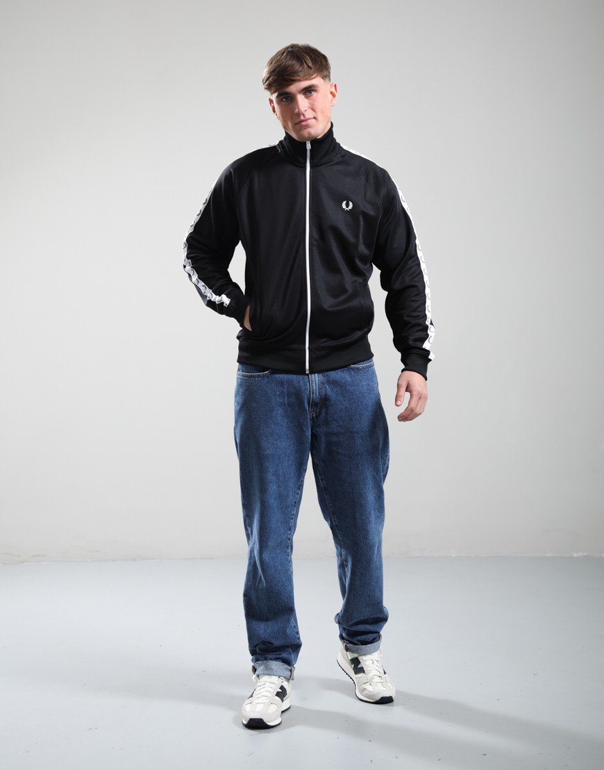 Fred Perry Taped Track Top Black