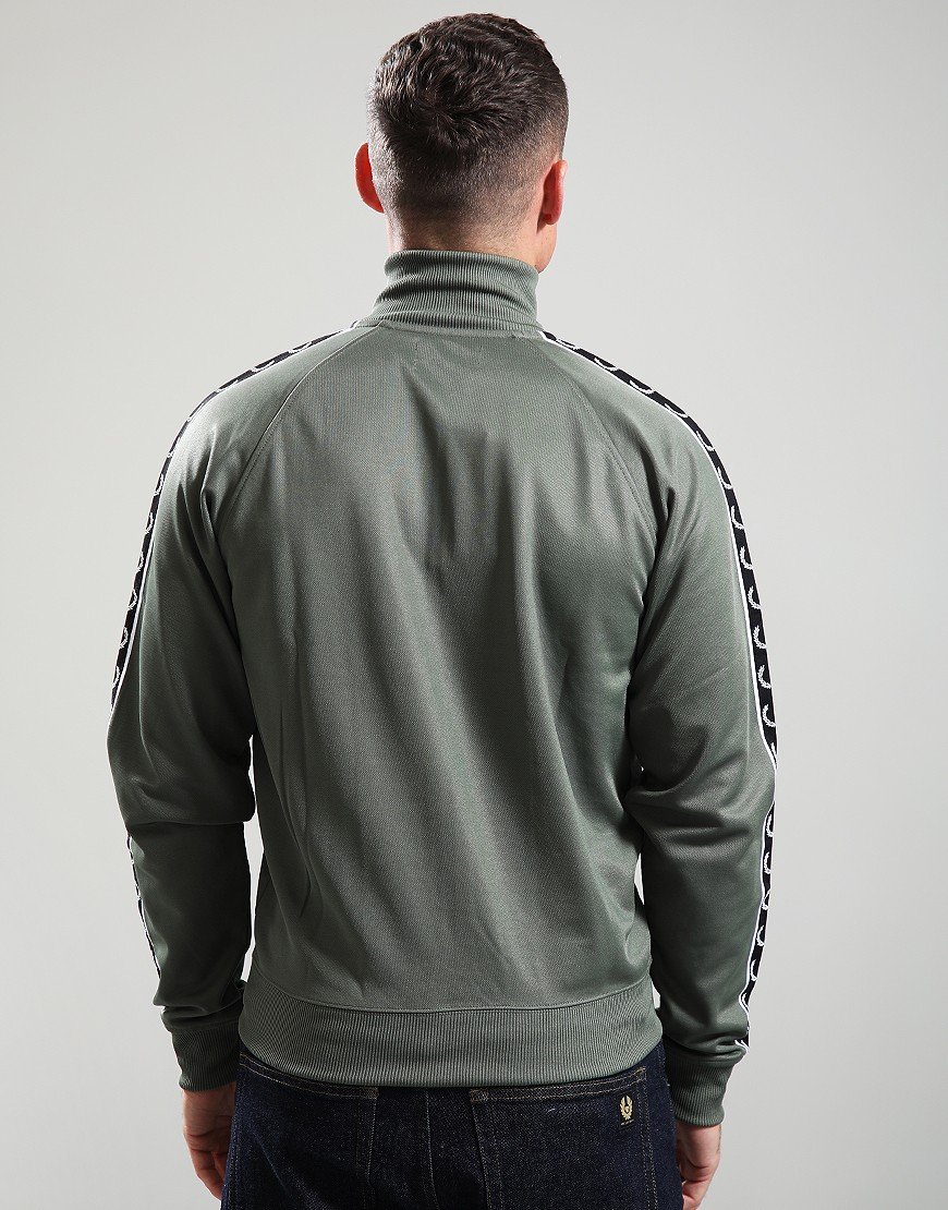 Fred Perry Taped Track Top Laurel Wreath Green