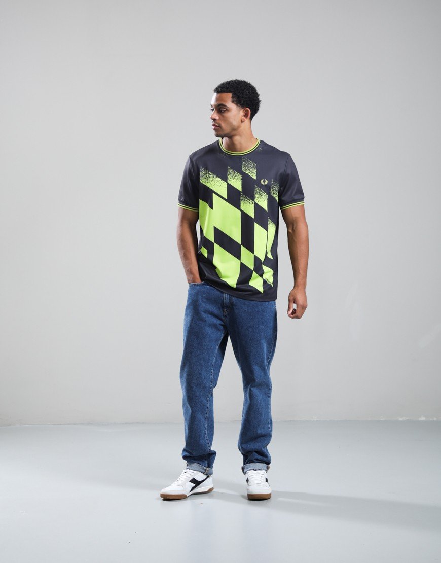 Fred Perry Tennis Printed T-Shirt Anchor Grey