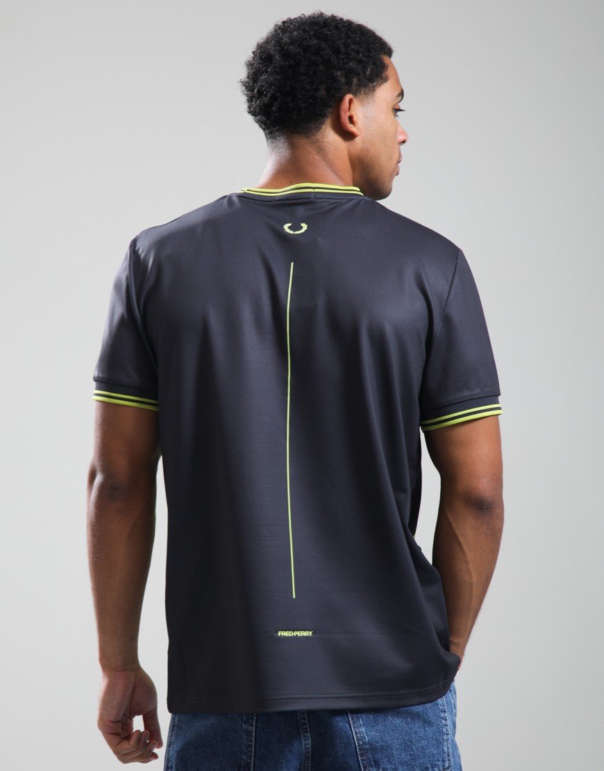 Fred Perry Tennis Printed T-Shirt Anchor Grey