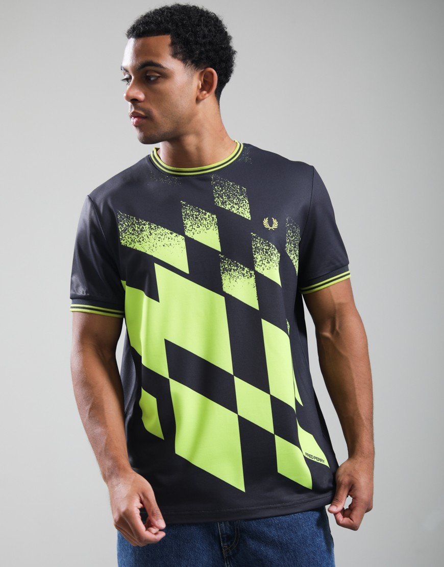 Fred Perry Tennis Printed T-Shirt Anchor Grey