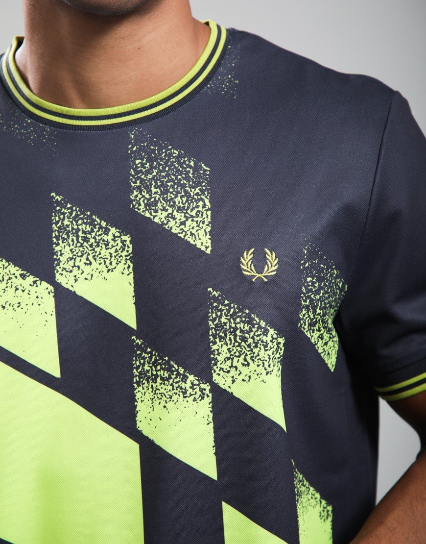 Fred Perry Tennis Printed T-Shirt Anchor Grey