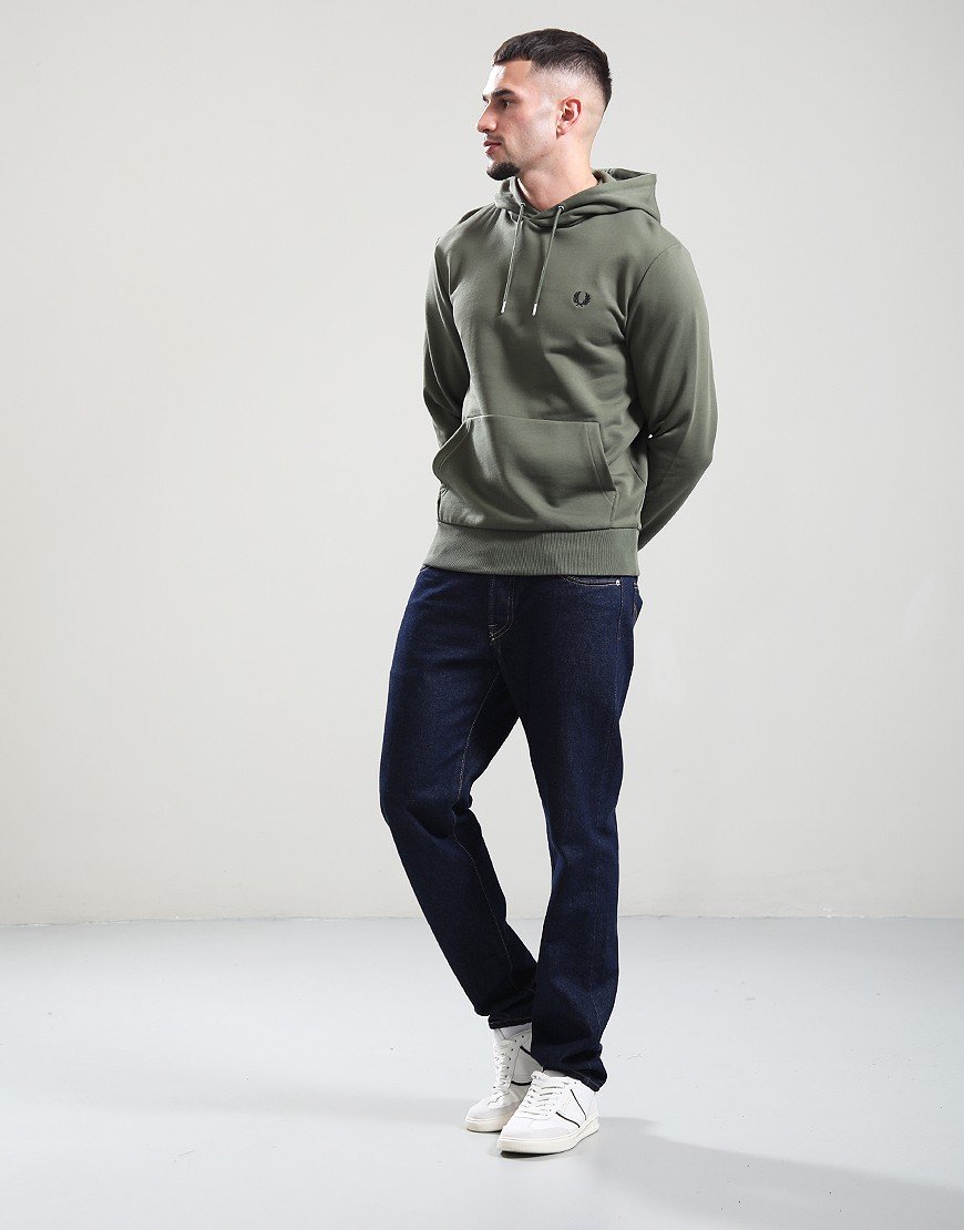 Fred Perry Tipped Hoodie Laurel Wreath Green/Black