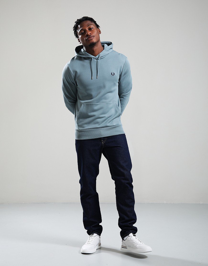 Fred Perry Tipped Hoodie Stockport Blue