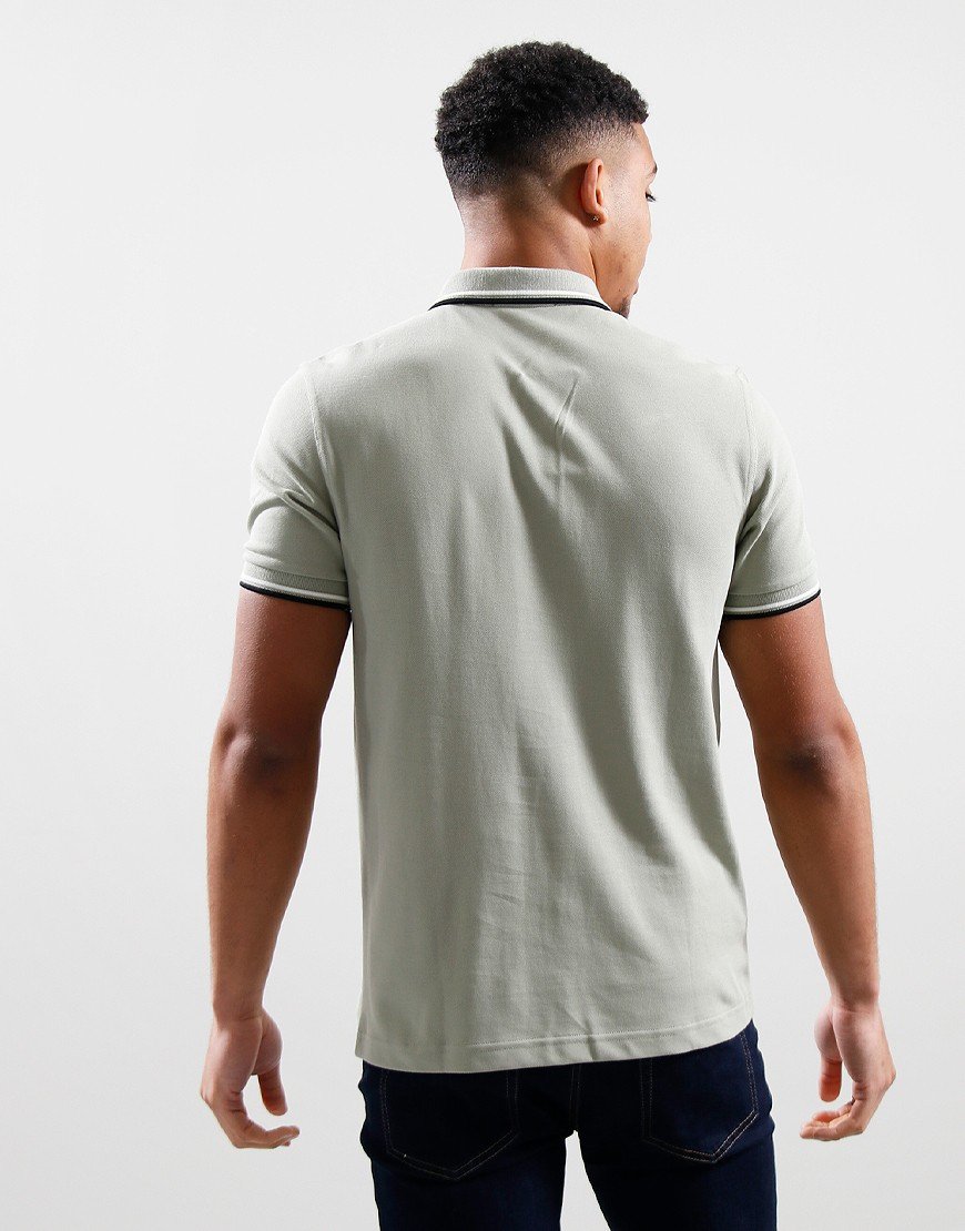 Fred Perry Twin Tipped Polo Shirt Seagrass/Snow White/Black