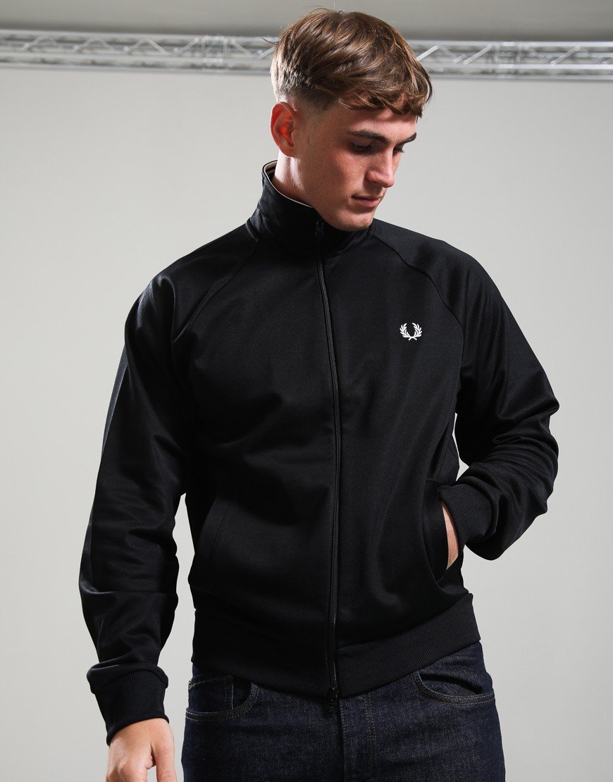 Fred Perry Tipped Track Jacket Black