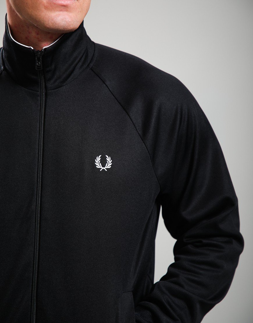 Fred Perry Tipped Track Jacket Black