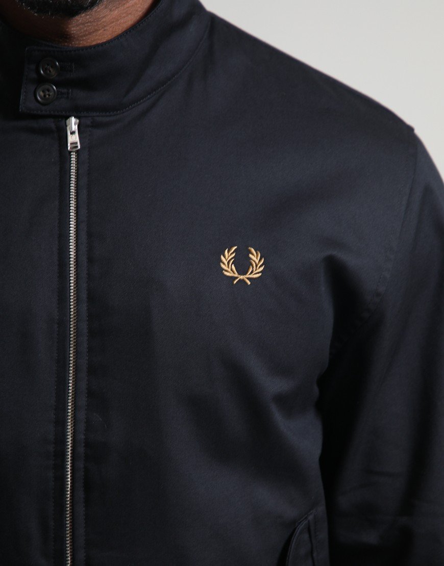 Fred Perry Twill Harrington Jacket Black
