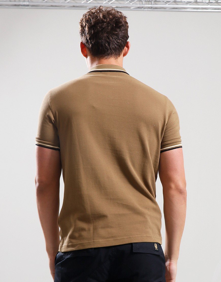 Fred Perry Twin Tipped Polo Shirt Stone/Ice Cream