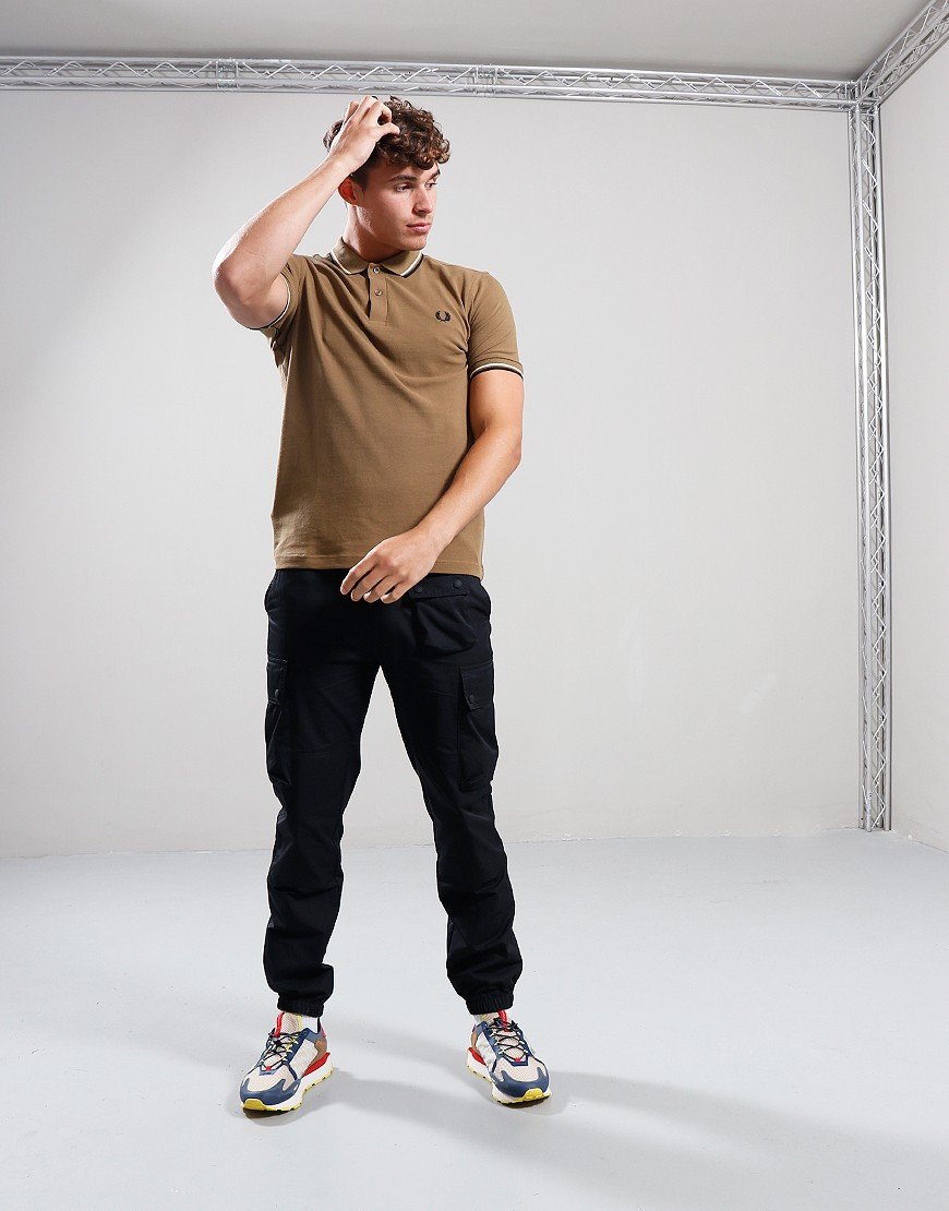 Fred Perry Twin Tipped Polo Shirt Stone/Ice Cream