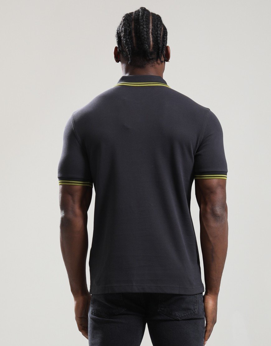 Fred Perry Twin Tipped Polo Shirt Anchor Grey/Tennis Ball Yellow Fred Perry Twin Tipped Polo Shirt Anchor Grey/Tennis Ball Yellow