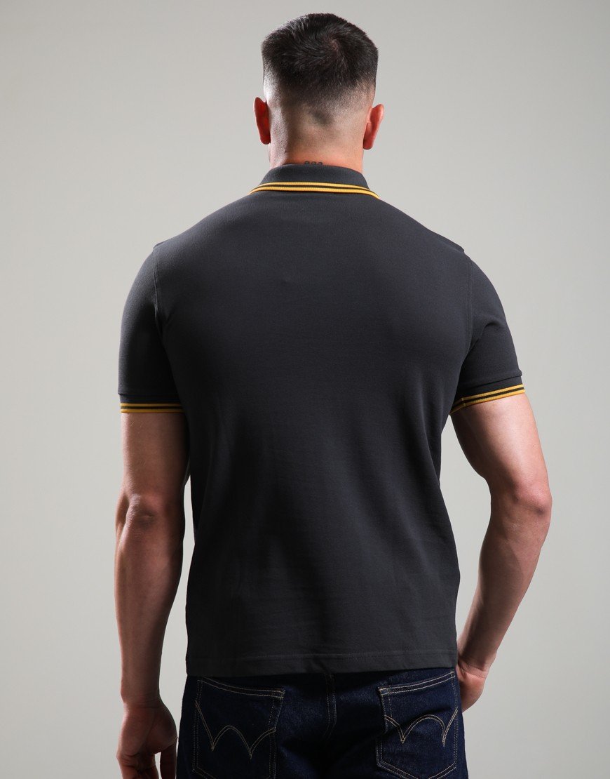 Fred Perry Twin Tipped Polo Shirt Anchor Grey/Golden
