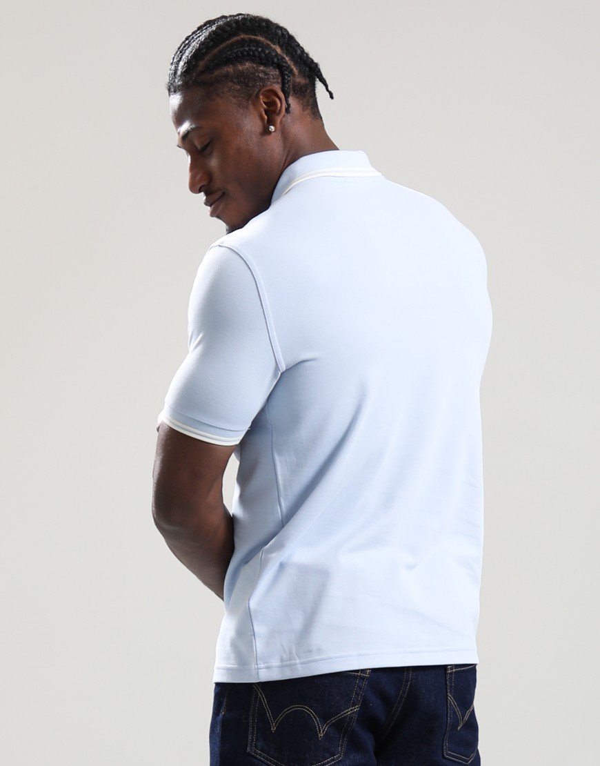 Fred Perry Twin Tipped Polo Shirt Light Smoke/Ecru Fred Perry Twin Tipped Polo Shirt Light Smoke/Ecru