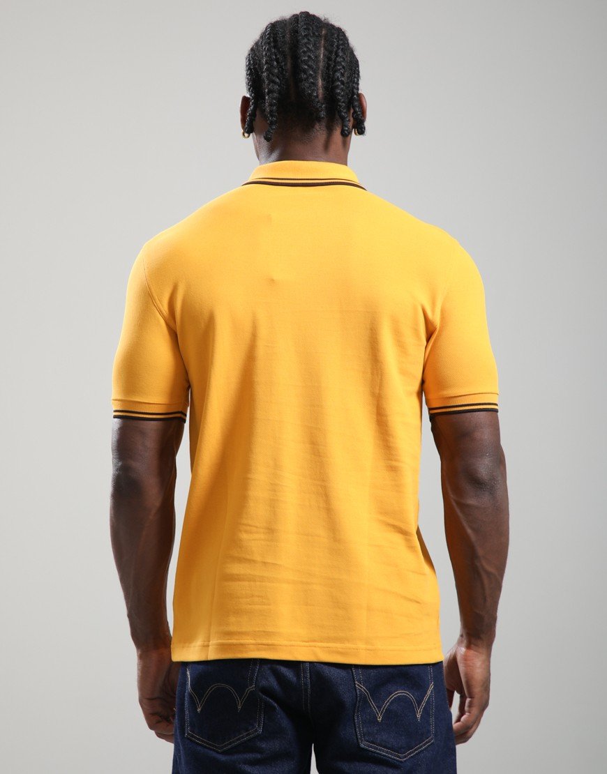 Fred Perry Twin Tipped Polo Shirt Golden/Rich Brown