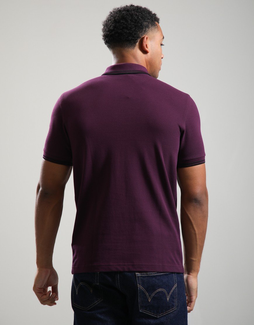 Fred Perry Twin Tipped Polo Shirt Plum/Black